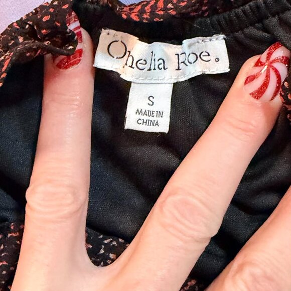 TWO Mixed Brands 3/4 Puffy Sleeve Blouse Tops SIZE SMALL (1 Magenta & 1 Brn/Blk) - Picture 14 of 16